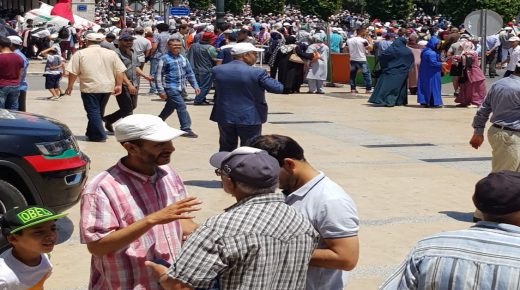 الآلاف ينزلون للشارع في الرباط نصرة للقضية الفلسطينية