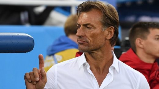 Morocco's French coach Herve Renard gestures before the Russia 2018 World Cup Group B football match between Spain and Morocco at the Kaliningrad Stadium in Kaliningrad on June 25, 2018. (Photo by Attila KISBENEDEK / AFP) / RESTRICTED TO EDITORIAL USE - NO MOBILE PUSH ALERTS/DOWNLOADS (Photo credit should read ATTILA KISBENEDEK/AFP/Getty Images)