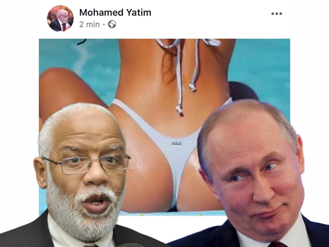بعد نشر محمد يتيم صورة لمؤخرة فتاة على صفحته بالفايسبوك .. ” فضيحته ” تصل إلى بلاد فلاديمير بوتن