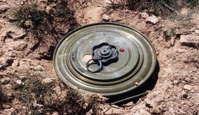 A Soviet TM-46 anti-personnel mine.