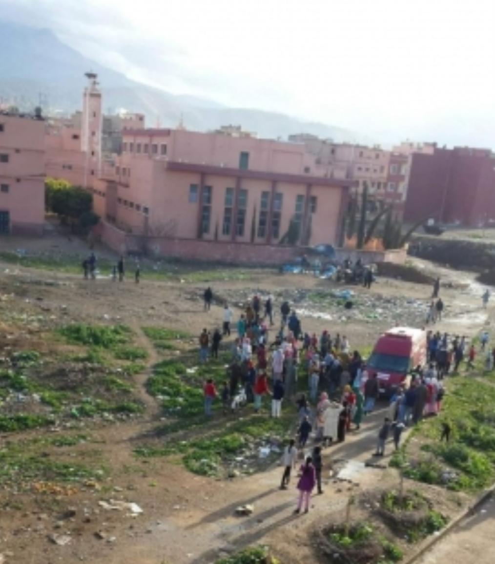 حصان هائج يعض طفلا ويتسبب له في جروح