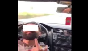 أمن البيضاء يوقف الشاب الذي ظهر في فيديو يقود سيارته وهو نائم
