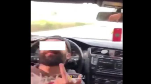 أمن البيضاء يوقف الشاب الذي ظهر في فيديو يقود سيارته وهو نائم