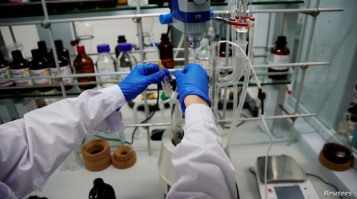 An engineer works in a lab of Chinese e-cigarette company Relx in Shenzhen, Guangdong province, China July 22, 2019. REUTERS/Aly Song