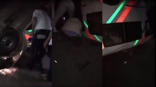 هذه حقيقة انقلاب سيارة للأمن وعلى متنها معتقلين في مراكش
