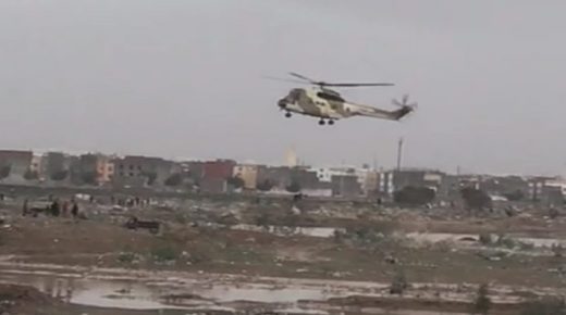مروحية للدرك تنقذ 5 كانوا محاصرين عند مصب واد سوس على مستوى جماعة إنزكان