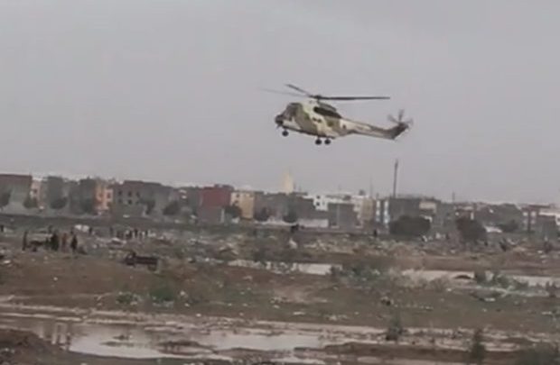 مروحية للدرك تنقذ 5 كانوا محاصرين عند مصب واد سوس على مستوى جماعة إنزكان