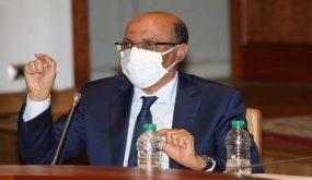 Le ministre délégué auprès du ministre de l'Intérieur, Noureddine Boutayeb intervient lors de la réunion de la Commission de l'Intérieur, des collectivités territoriales et des infrastructures à la Chambre des Conseillers. 04062020-Rabat