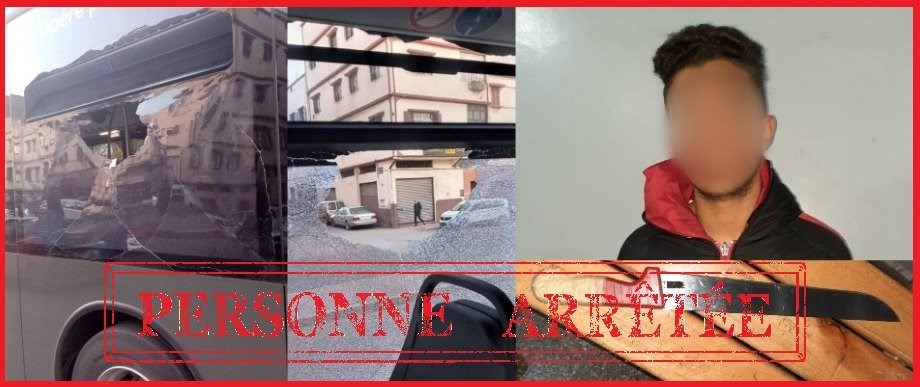تفاصيل جديدة حول عملية إيفاف المشتبه فيه في تكسير زجاج حافلة للأسطول الجديد للنقل للنقل الحضري بالبيضاء