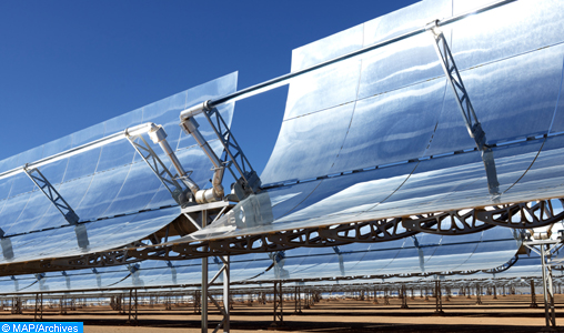 Le Complexe solaire Noor Ouarzazate, noor, technologie thermo-solaire (CSP), héliostat. Energie solaire-AN