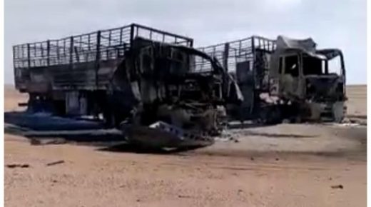 مصدر مسؤول: حقل ألغام ينسف شاحنتين جزائريتين تزودان “البوليساريو” بالعتاد