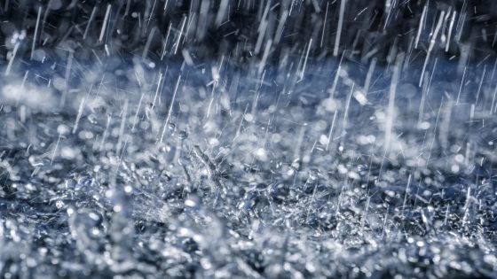 rain close up in detail