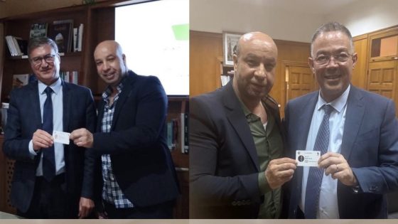 الجمعية الوطنية للإعلام والناشرين أجرت لقاءات مع لقجع وبنسعيد ومجاهد وسلموهم بطاقة الملاعب