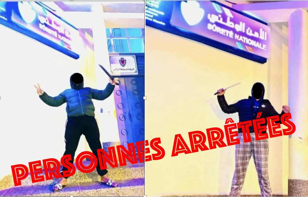 إشهار السلاح الأبيض أمام دائرة للشرطة يجر شخصين للتحقيق بالبيضاء