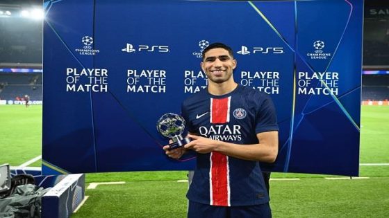 جائزة مارك فيفيان فويه 2025: أشرف حكيمي يتوج كأفضل لاعب إفريقي في الدوري الفرنسي