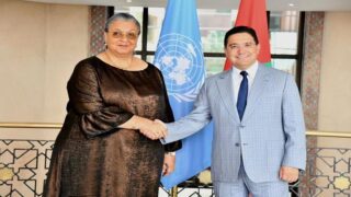 بوريطة يلتقي مع رئيسة بعثة الأمم المتحدة للدعم في ليبيا هانا تيتيه