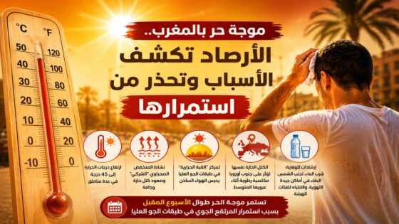 “الشركي” و”القبة الحرارية”.. الأرصاد تفسر أسباب موجة الحر التي تضرب المغرب